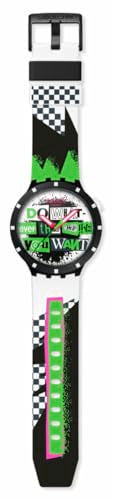 Swatch Big Bold Bioceramic Unisex Watch Casual Polymer Black Automatic Waterproof Lash Out