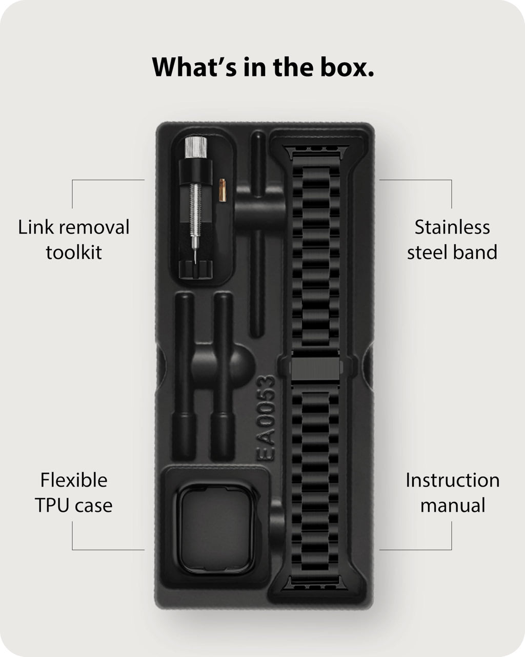 Fullmosa Band Compatible with Apple Watch 44mm 45mm 42mm, Stainless Steel iWatch Band for Apple Watch Se 2 Series 9/8/7/6/5/4/3/2/1(Black, 42mm/44mm/45mm)