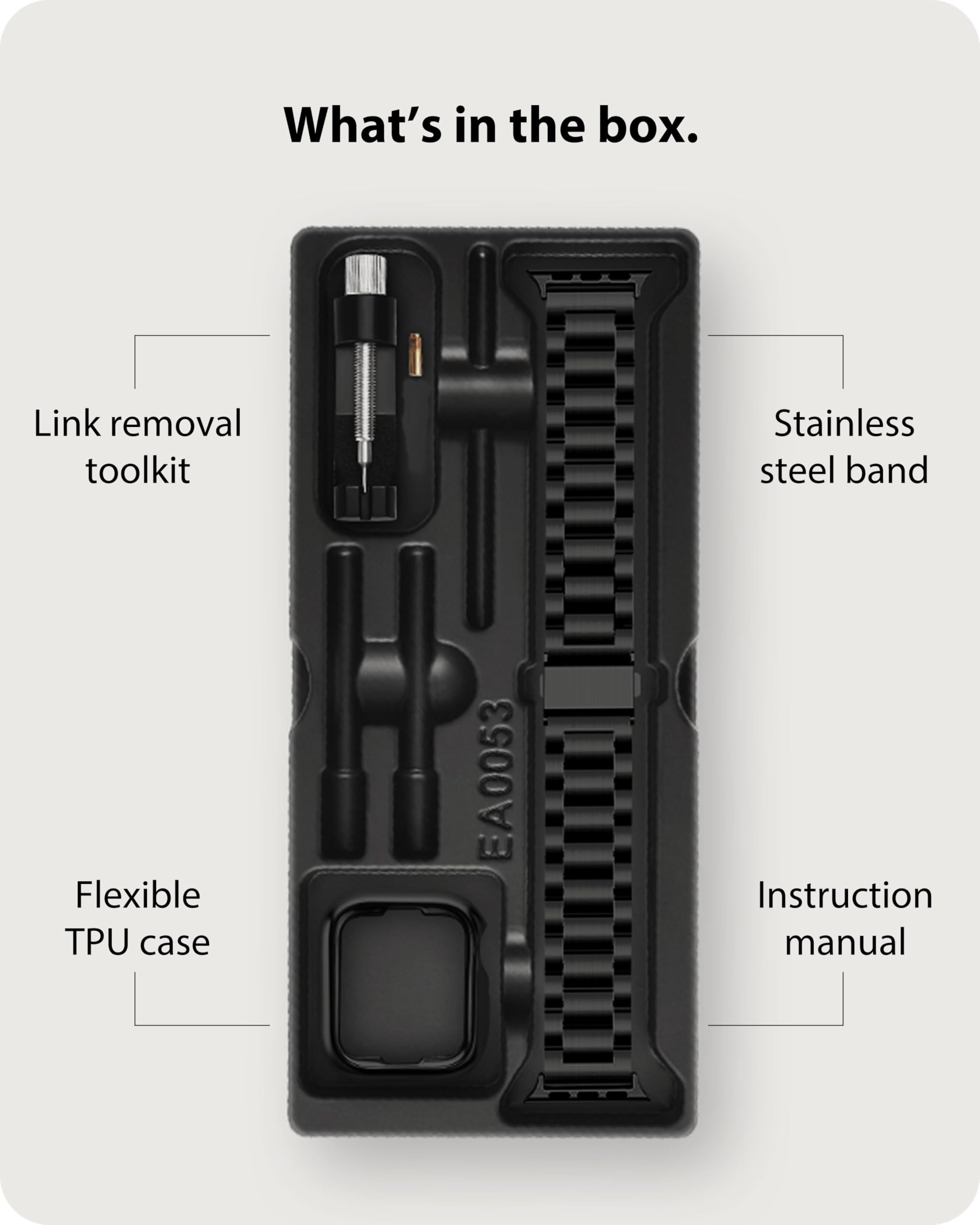 Fullmosa Band Compatible with Apple Watch 44mm 45mm 42mm, Stainless Steel iWatch Band for Apple Watch Se 2 Series 9/8/7/6/5/4/3/2/1(Black, 42mm/44mm/45mm)